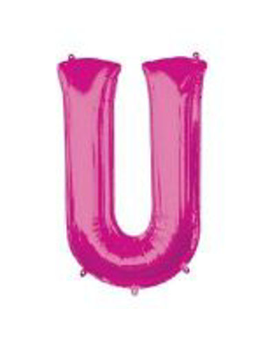 Picture of PINK LETTER U FOIL BALLOON